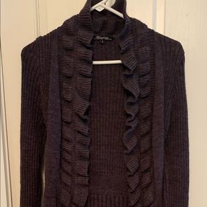 Elisabetta purple, long wool/mohair blend sweater